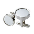 Shiny Round Metal Cufflinks